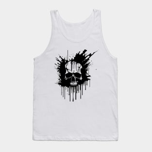 skull ink splatter Tank Top